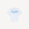 Women’s sketchy short sleeve top in white Women’s sketchy short sleeve top in white