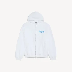 Women’s sketchy zip-up hoodie in white