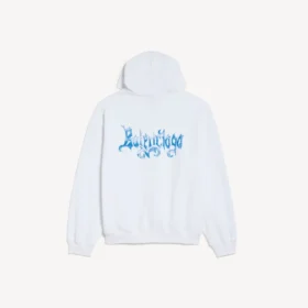 Women’s sketchy zip-up hoodie in white