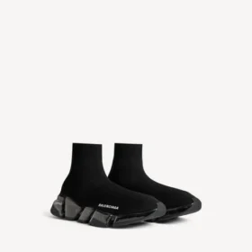 Women’s speed 2.0 full clear sole recycled knit sneaker in black