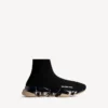 Men’s speed 2.0 full clear sole recycled knit sneaker in black/beige