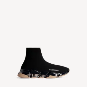 Men’s speed 2.0 full clear sole recycled knit sneaker in black/beige Men’s speed 2.0 full clear sole recycled knit sneaker in black/beige