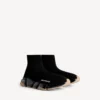 Men’s speed 2.0 full clear sole recycled knit sneaker in black/beige