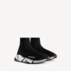 Women’s speed 2.0 recycled knit sneaker in black/silver
