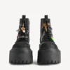 Women’s strike platform bootie with charms in black/multicolor Women’s strike platform bootie with charms in black/multicolor