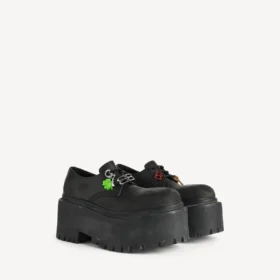 Women’s strike platform derby with charms in black/multicolor Women’s strike platform derby with charms in black/multicolor