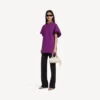 Women’s structured t-shirt in violet Women’s structured t-shirt in violet