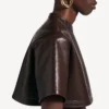 Women’s super cropped top in brown Women’s super cropped top in brown