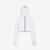 Women’s techwear cocoon hoodie in white