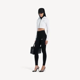 Women’s techwear cocoon hoodie in white