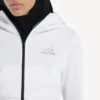 Women’s techwear cocoon hoodie in white