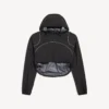 Women’s techwear cropped jacket in black