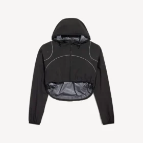 Women’s techwear cropped jacket in black