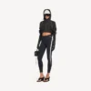 Women’s techwear cropped jacket in black