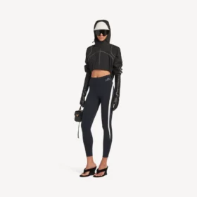 Women’s techwear cropped jacket in black
