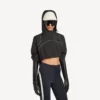 Women’s techwear cropped jacket in black