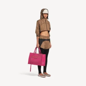 Women’s techwear cropped jacket in camel