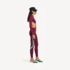 Women’s techwear cut-out bodysuit in burgundy/aqua
