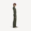 Women’s techwear flared leggings in khaki/lime