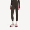 Women’s techwear leggings in khaki brown/neon pink