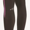 Women’s techwear leggings in khaki brown/neon pink