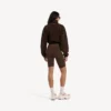 Women’s techwear seamless cycling shorts in moka