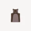Women’s techwear seamless tank top in taupe/moka