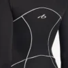 Women’s techwear short long sleeve bodysuit in black