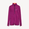 Women’s techwear short long sleeve bodysuit in violet/orange Women’s techwear short long sleeve bodysuit in violet/orange