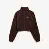 Women’s techwear tracksuit jacket in moka Women’s techwear tracksuit jacket in moka