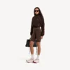 Women’s techwear tracksuit jacket in moka Women’s techwear tracksuit jacket in moka