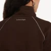Women’s techwear tracksuit jacket in moka Women’s techwear tracksuit jacket in moka