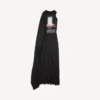 Women’s the door long draped dress in black