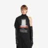 Women’s the door long draped dress in black