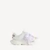 Women’s track bow sneaker in white/pink Women’s track bow sneaker in white/pink