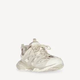Women’s track sneaker recycled sole in beige