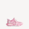 Women’s track stencil logo sneaker in pink/white