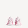 Women’s track stencil logo sneaker in pink/white