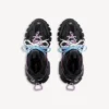 Women’s track trail laces sneaker in black/pink/blue/beige