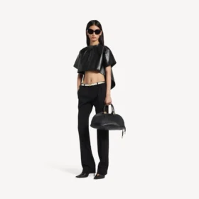 Women’s train cropped t-shirt in black