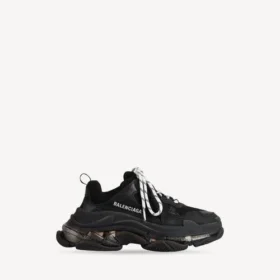 Women’s triple s clear sole sneaker in black