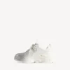 Women’s triple s glitter spray sneaker in white/silver