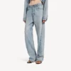 Women’s twisted seam jeans in bleach light bleu Women’s twisted seam jeans in bleach light bleu