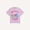 Women’s vintage surfer oversized t-shirt in old pink