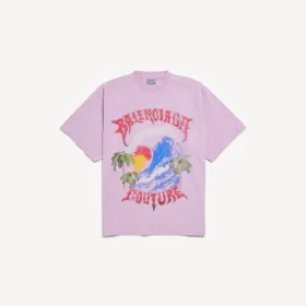 Women’s vintage surfer oversized t-shirt in old pink