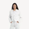 Women’s wings classic boxy jacket in white Women’s wings classic boxy jacket in white