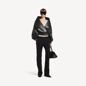 Women’s wrap jacket in black