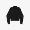 Women’s zip-up sweater in black