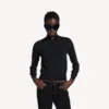 Women’s zip-up sweater in black