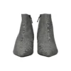 Wool Checked Knife Pointy Toe Boots “Grey” 579218W1SR01214